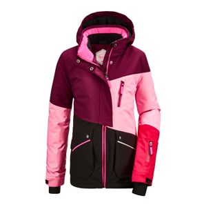 KILLTEC Zimná bunda 'Flumet'  slivková / svetloružová / neónovo ružová