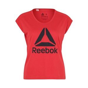 REEBOK Funkčné tričko  červené / čierna