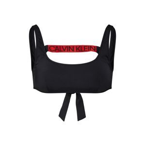 Calvin Klein Swimwear Bikinový top 'TIE BACK BRALETTE RP'  červené / čierna