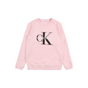 Calvin Klein Jeans Mikina  biela / čierna / ružová
