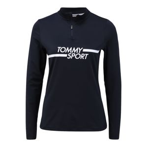 Tommy Sport Funkčné tričko  biela / tmavomodrá