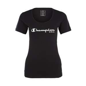 Champion Authentic Athletic Apparel Funkčné tričko  čierna / biela