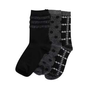 ONLY Ponožky  sivá / čierna / strieborná