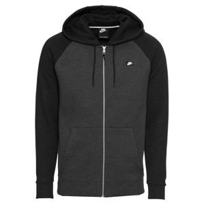 Nike Sportswear Tepláková bunda 'M NSW OPTIC HOODIE FZ'  tmavosivá / čierna