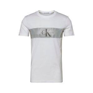 Calvin Klein Jeans Tričko 'REFLECT STRIPE MONOG'  biela