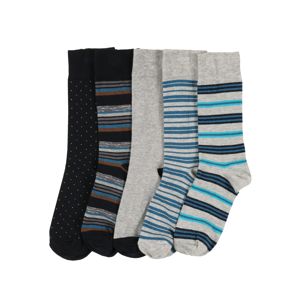 BURTON MENSWEAR LONDON Ponožky '5 Pack Blue Stripe Socks'  modré