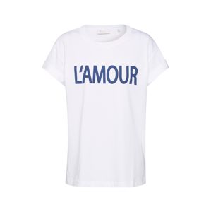 Rich & Royal Tričko 'L'AMOUR'  biela / modrá