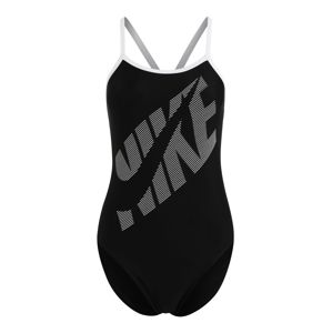 Nike Swim Športové jednodielne plavky  svetlosivá / čierna
