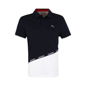 Lacoste Sport Funkčné tričko 'CHEMISE COL BORD-COTES'  námornícka modrá / biela