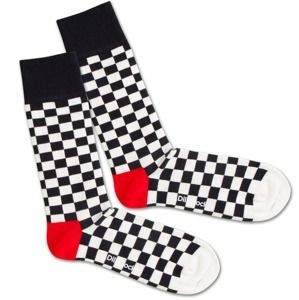 DillySocks Ponožky 'Chess And Check'  červené / čierna / biela