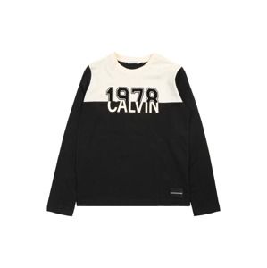 Calvin Klein Jeans Tričko 'COLOUR BLOCK 1978'  čierna / biela