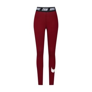 Nike Sportswear Legíny  tmavo červené / biela