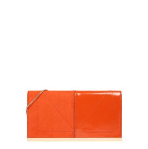 Dorothy Perkins Listová kabelka 'Orange Metal Bar Clutch'  oranžová