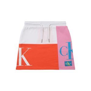 Calvin Klein Jeans Sukňa  oranžová / ružová / biela