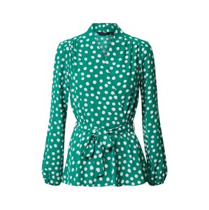 Dorothy Perkins Shirt 'WRAP TOP'  zelená / biela