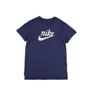 Nike Sportswear Tričko  modrá / biela