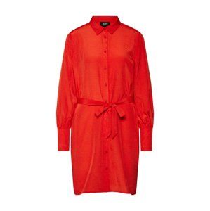 OBJECT Košeľové šaty 'DOTTEO L/S SHIRT DRESS'  ohnivo červená