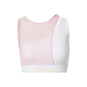 Calvin Klein Performance Športová podprsenka  šedobiela / pastelovo ružová / zlatá