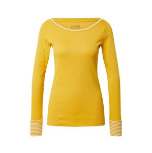 ESPRIT Tričko 'NOOS Rib'  biela / zlatá žltá