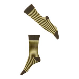 DillySocks Ponožky 'Yellow Liner'  sivá / žltá
