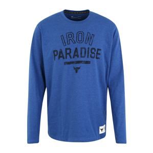 UNDER ARMOUR Funkčné tričko 'PROJECT ROCK IRON PARADISE LS'  modré / čierna
