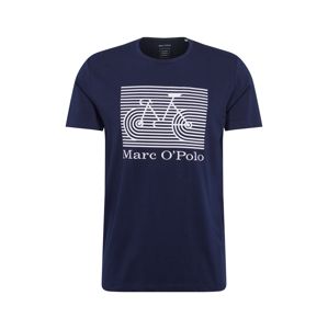 Marc O'Polo Tričko 'Organic'  biela / tmavomodrá