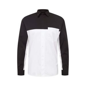 HUGO Košeľa 'Eamos'  čierna / biela