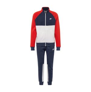Nike Sportswear Joggingová súprava 'M NSW CE TRK SUIT FLC'  tmavomodrá / červené / biela