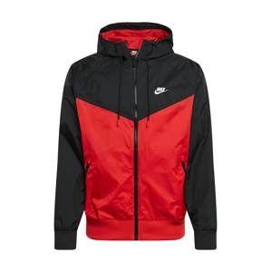 Nike Sportswear Prechodná bunda  červené / čierna