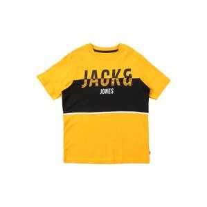 Jack & Jones Junior Tričko 'VIKING'  zlatá žltá / čierna