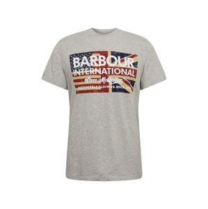 Barbour International Tričko  sivá / červená / modrá