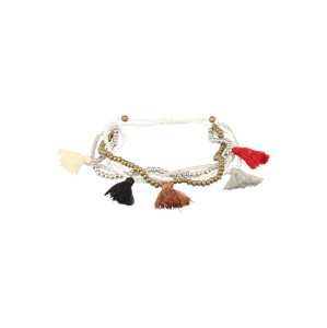 Blond ACCESSORIES Náramok 'Tassel love bracelet'  zmiešané farby / biela