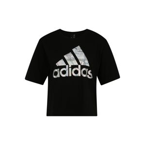 ADIDAS PERFORMANCE T-Shirt 'UNIV TEE 2 W'  čierna / strieborná