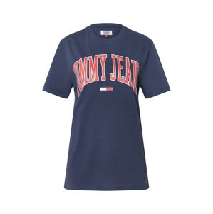 Tommy Jeans Tričko 'COLLEGIATE'  biela / námornícka modrá / červené