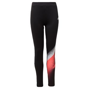 ADIDAS PERFORMANCE Športové nohavice  červená / čierna / biela