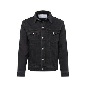 Calvin Klein Jeans Prechodná bunda 'FOUNDATION SLIM DENIM JACKET'  čierna