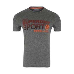 Superdry Funkčné tričko 'ACTIVE GRAPHIC'  sivá / oranžovo červená