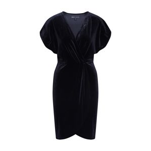Mela London Šaty 'WRAP FRONT VELVET DRESS'  čierna