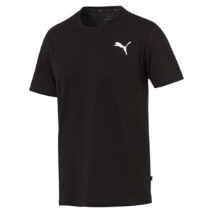 PUMA Funkčné tričko 'Essentials Small Logo'  čierna / biela