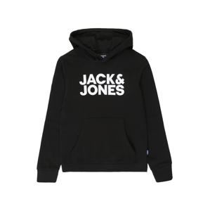 Jack & Jones Junior Mikina 'ECORP'  čierna / biela
