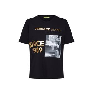 Versace Jeans Tričko 'TDP613 GREEK 1989'  čierna