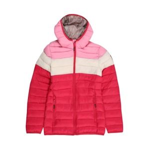 CMP Zimná bunda 'GIRL JACKET FIX HOOD'  ružová / červené / biela