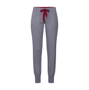 ESPRIT Pyžamové nohavice 'Fenja'  svetlosivá / krvavo červená / biela