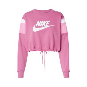 Nike Sportswear Mikina  biela / svetloružová / tmavoružová