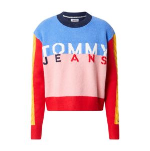 Tommy Jeans Sveter  modrá / ružová / červená / žltá / biela