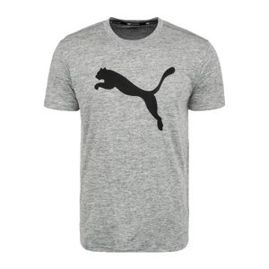 PUMA Funkčné tričko 'Heather Cat'  čierna / sivá melírovaná