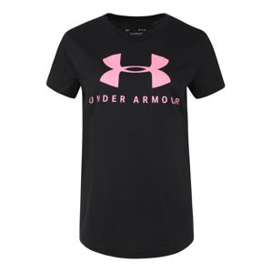 UNDER ARMOUR Funkčné tričko  čierna / ružová