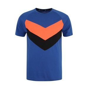 PUMA Funkčné tričko 'Reactive Color Block Tee'  kráľovská modrá / oranžová / čierna