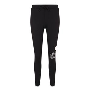 Superdry Športové nohavice 'CORE GRAPHIC'  čierna / biela