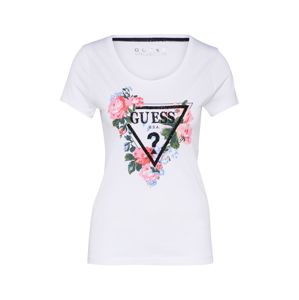 GUESS Shirt mit Ziersteinbestaz  zmiešané farby / biela